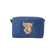Wrendale 'Daisy Coo' Highland Cow Embroidered Make Up Bag*