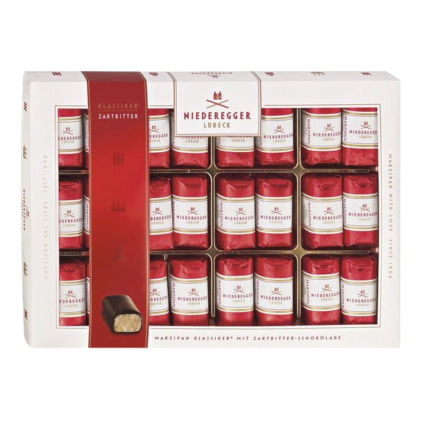 Niederegger Dark chocolate covered marzipan mini loaves in gift box 300g