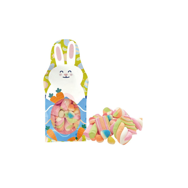Rabbit silhouette box of assorted mallows and sweets 48g