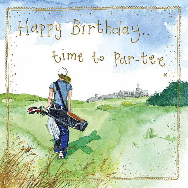 Alex Clark Female Golfer Birthday Card*