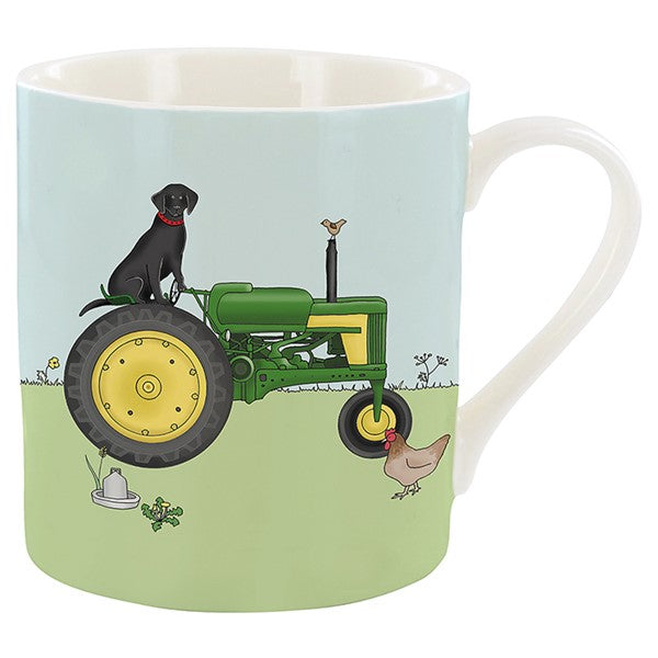 Emma Lawrence Farm Tractor Green Mug