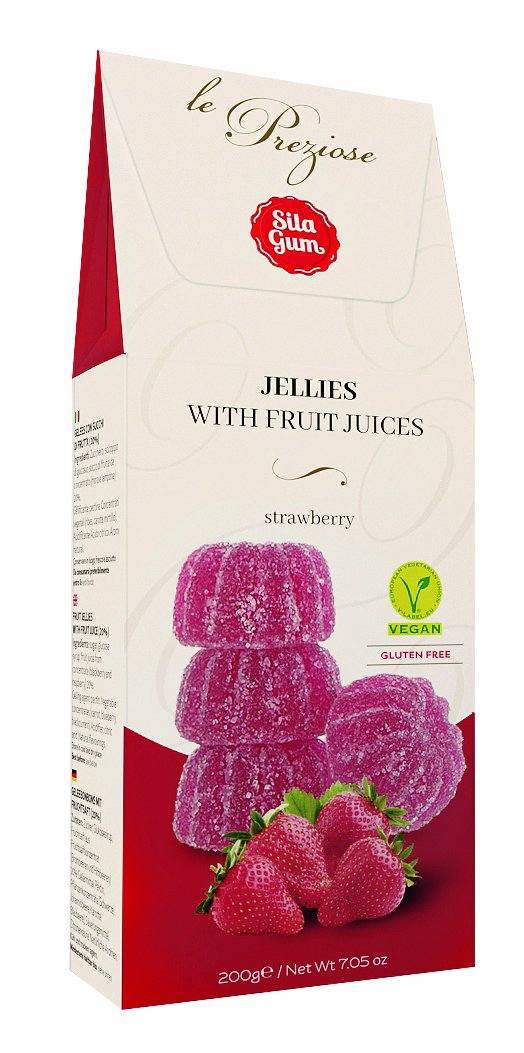 Le Preziose Strawberry Jellies with Fruit Juices 200g