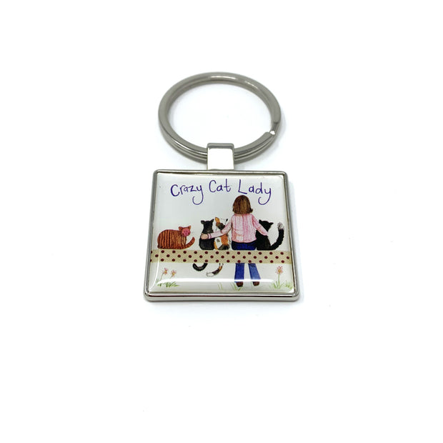 Alex Clark Crazy Cat Lady Keyring