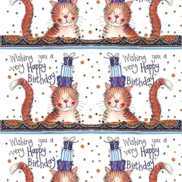 Alex Clark Birthday Cat Gift Wrap