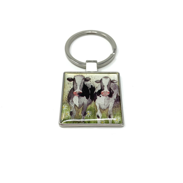 Alex Clark Curious Cows Keyring