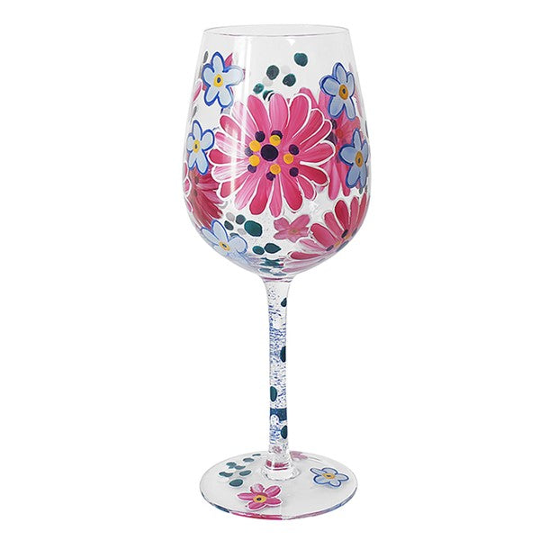 Gerbera Flower Wine Glass