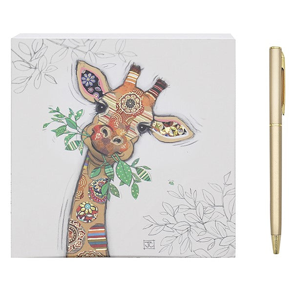 Bug Art Memo Block & Pen Gina Giraffe