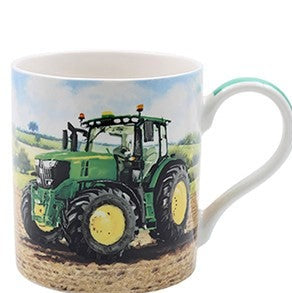 Farm Tractor Green & Yellow Mug
