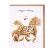 Wrendale 'Nuts About Each Other' squirrel engagement card