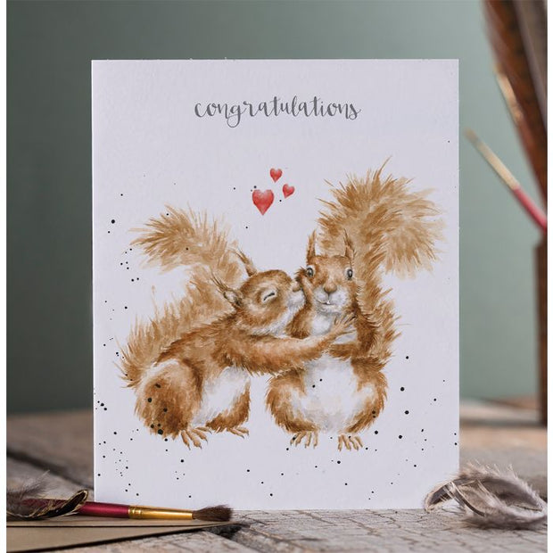 Wrendale 'Nuts About Each Other' squirrel engagement card
