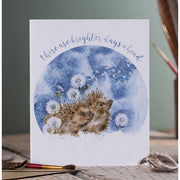 Wrendale 'Brighter Days' hedgehog Card