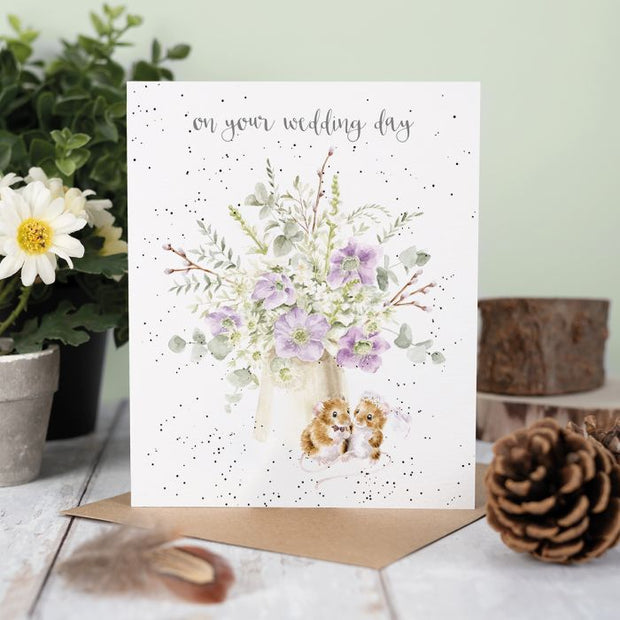 Wrendale 'Squeak-Hearts' Mouse Wedding Card