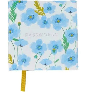 Belly Button Blue Poppy Password Book