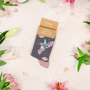 Wrendale 'Wisteria Wishes' hummingbird socks