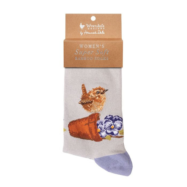 Wrendale 'Pottering About' Wren Socks