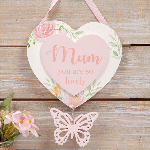 Mum Hanging Heart Plaque