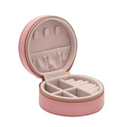 Pink Round Zip Jewellery Box