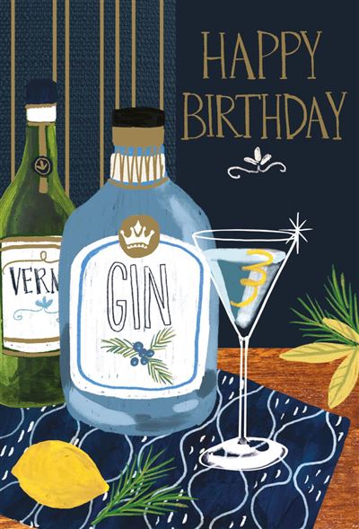 Nigel Quiney Gin Birthday Card*