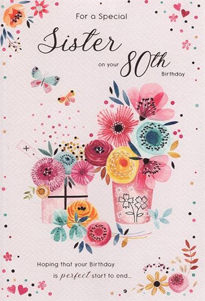 ICG Sister 80th Birthday Card