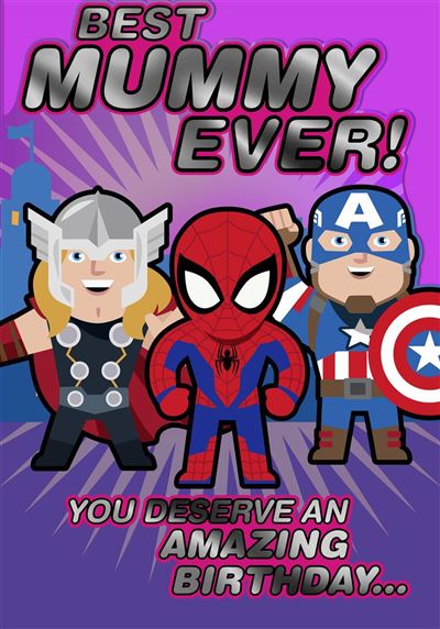 Hallmark Marvel Mummy Birthday Card*