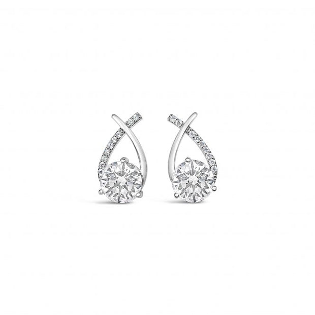 Rhodium Plated Earrings