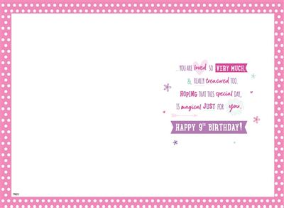 ICG Granddaughter 9th Birthday Card