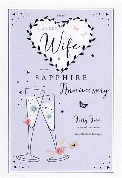 ICG Wife Sapphire Anniversary Card*