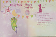 Cardigan Cards Daughter 1st Birthday Card