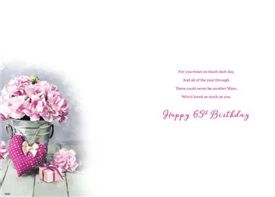 ICG Mum 65th Birthday Card