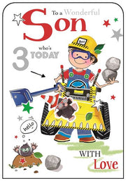 Jonny Javelin Son 3rd Birthday Card