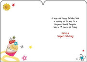 Jonny Javelin Daughter 7th Birthday Card