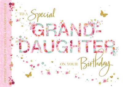 Words N Wishes Granddaughter Birthday Card