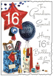 Jonny Javelin Grandson 16th Birthday Card