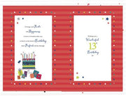 ICG Grandson 13th Birthday Card