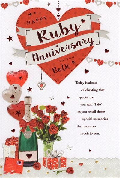 ICG Your Ruby Anniversary Card*