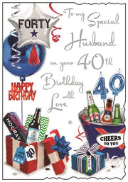 Jonny Javelin Husband 40th Birthday Card*