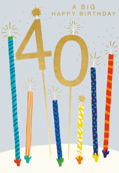 Abacus 40th Birthday Card