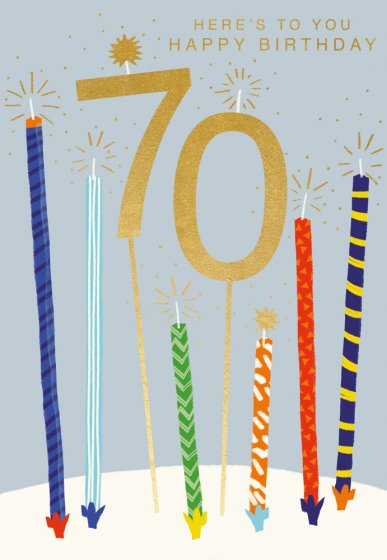 Abacus 70th Birthday Card