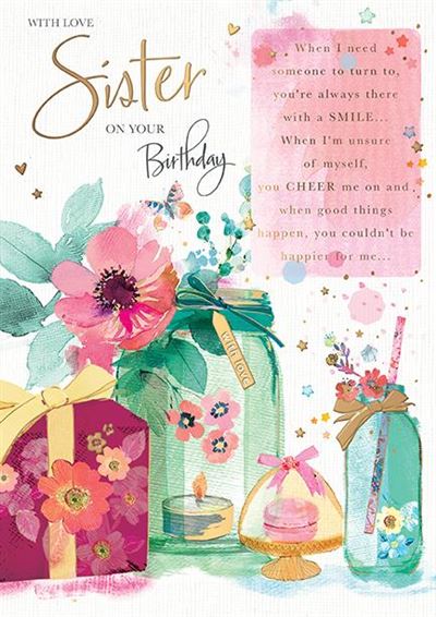 Words & Wishes Sister Birthday Card*