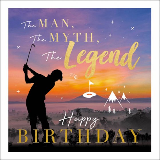 Woodmansterne Golfing Birthday Card*