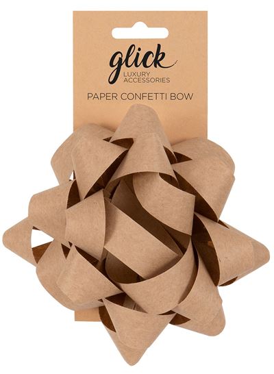 Glick Confetti Paper Bow Kraft*