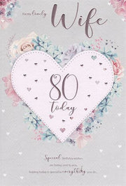 ICG Wife 80th Birthday Card*