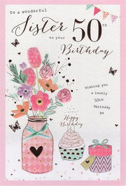 ICG Sister 50th Birthday Card