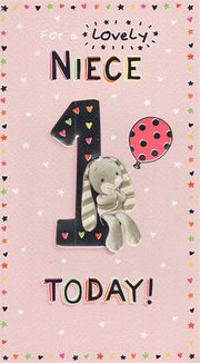 ICG Niece 1st Birthday Card