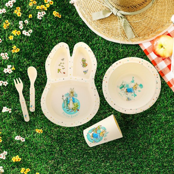 Enesco Peter Rabbit Bamboo Dinner Set