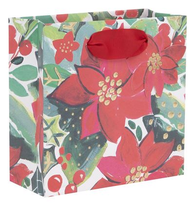 Glick Poinsettia Small Gift Bag