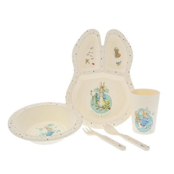 Enesco Peter Rabbit Bamboo Dinner Set