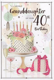 ICG Granddaughter 40th Birthday Card