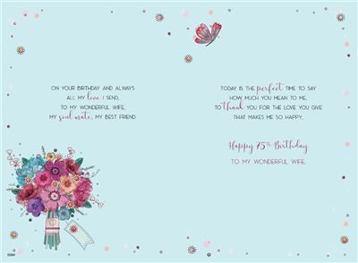 ICG Wife 75th Birthday Card*