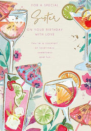 Words & Wishes Sister Birthday Card